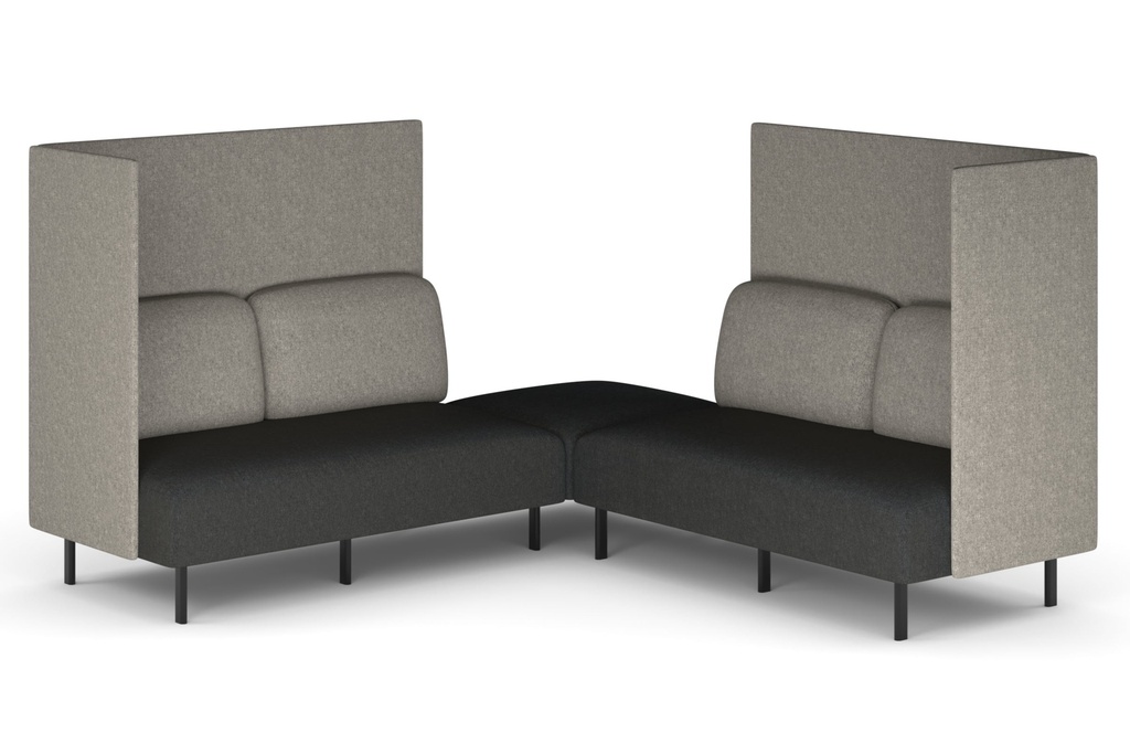 Sona Modular Privacy Sofa 5 Seater Corner Lounge - High Back with Sides