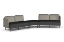 Sona Modular Sofa 5 Seater Angle Lounge - Low Back with Sides