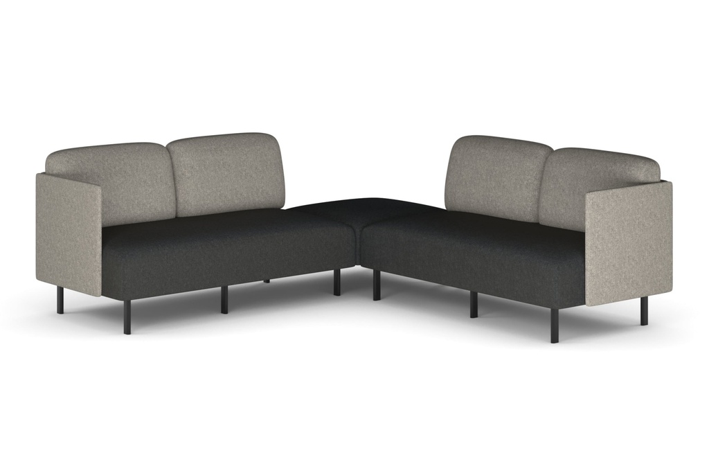 [SONA-5LCS-LG|2913()] Sona Modular Sofa 5 Seater Corner Lounge - Low Back with Sides