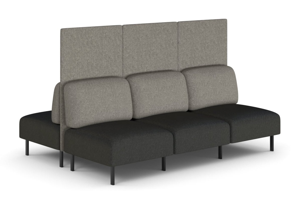 [SONA-6BH-LG|3885()] Sona Modular Privacy Sofa 6 Seater Back to Back Lounge - High Back