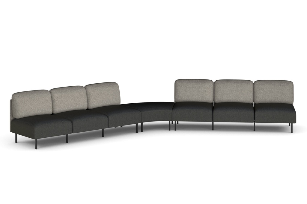 [SONA-7LA-LG|4468()] Sona Modular Sofa 7 Seater Angle Lounge - Low Back