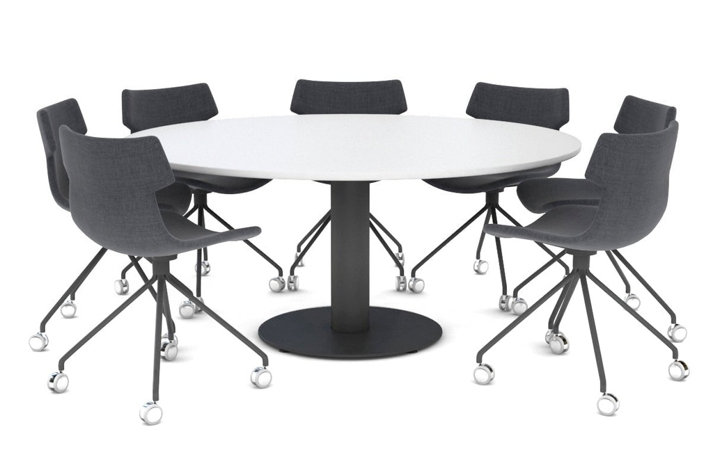 [SP0720BK-XL,NONE|421,0(HW15|0)] Sapphire Disc Base XL Round Conference Table [1500mm]