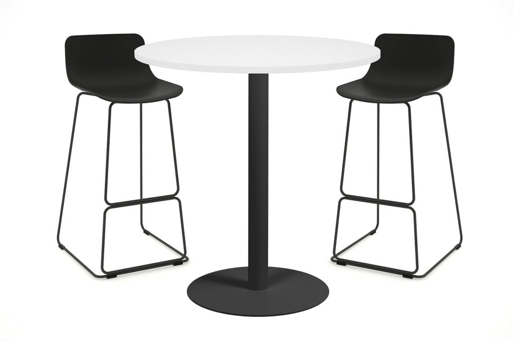 [SP1080BK-1,NONE|183,0(HW2|0)] Sapphire Disc Base Tall Round Bar Counter Table [600 mm]