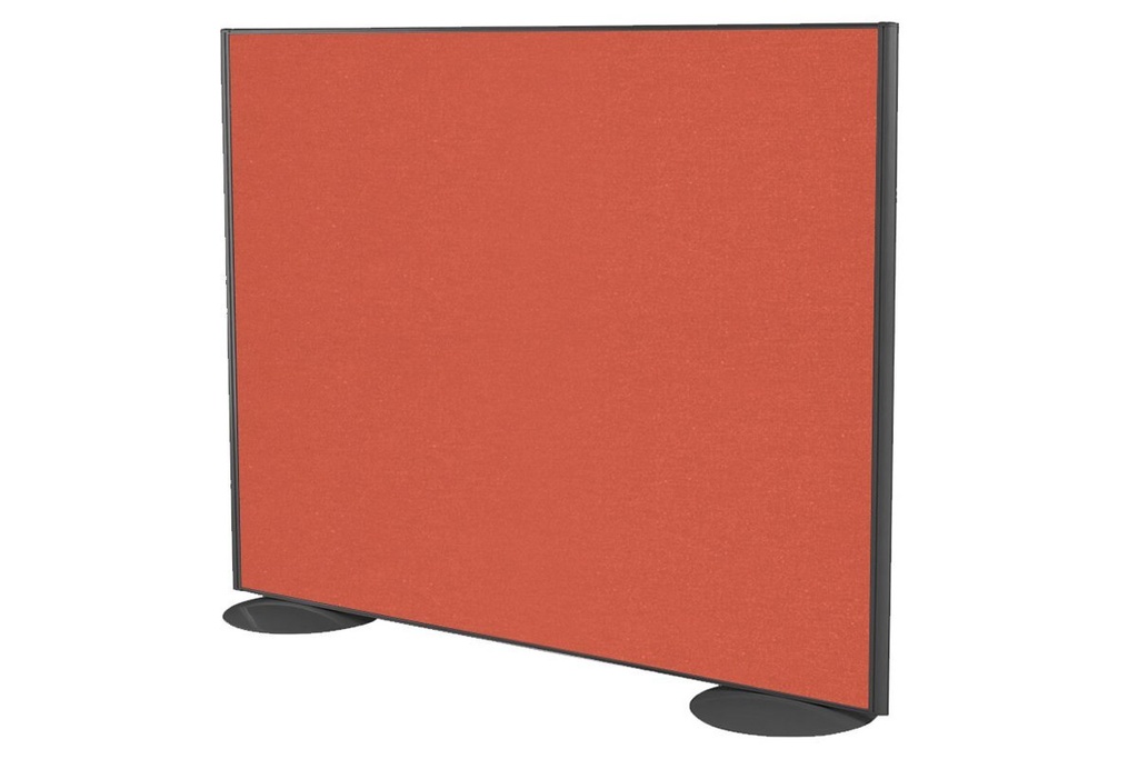 Freestanding Office Partition Screen Fabric Black Frame [1200H x 1200W]