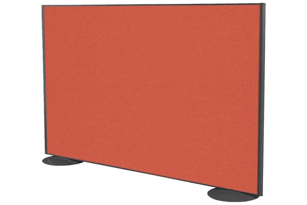 Freestanding Office Partition Screen Fabric Black Frame [1200H x 1600W]