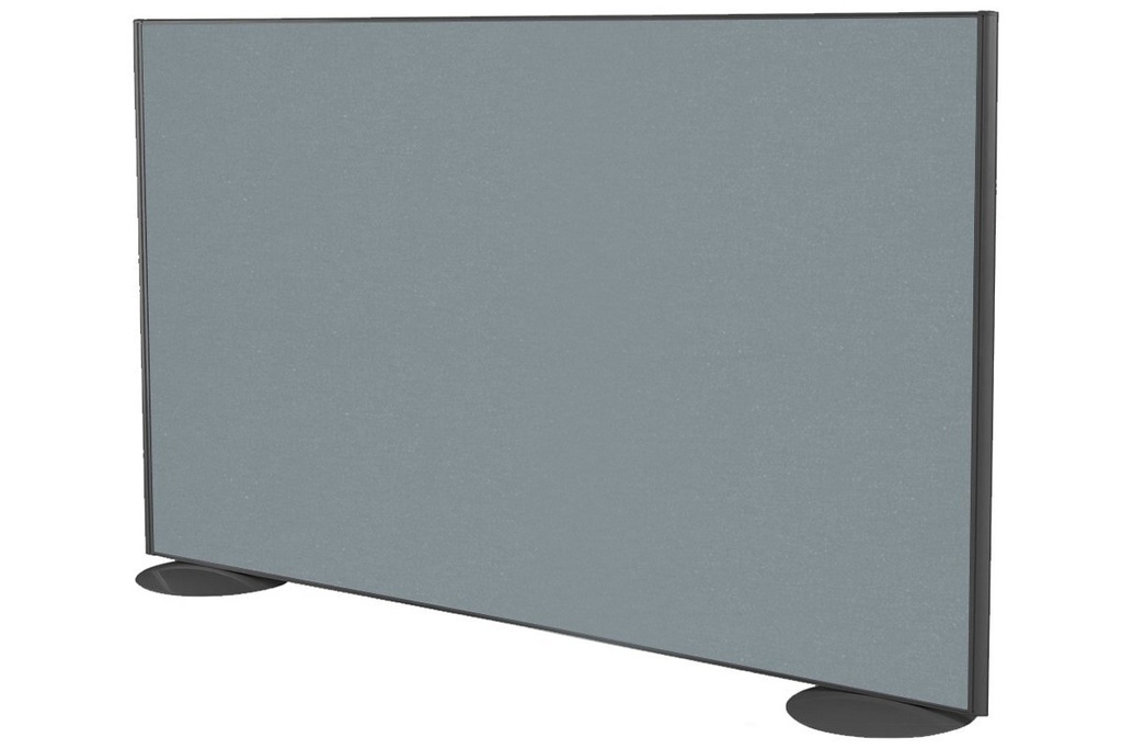 [SS1218GS.BK|524(S059B|94)] Freestanding Office Partition Screen Fabric Black Frame [1200H x 1800W]
