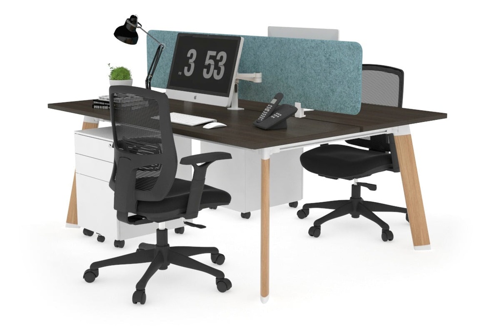[STNP2127PT,NONE|848,0()] Switch - 2 Person Workstation Wood Imprint Frame [1200L x 700W]
