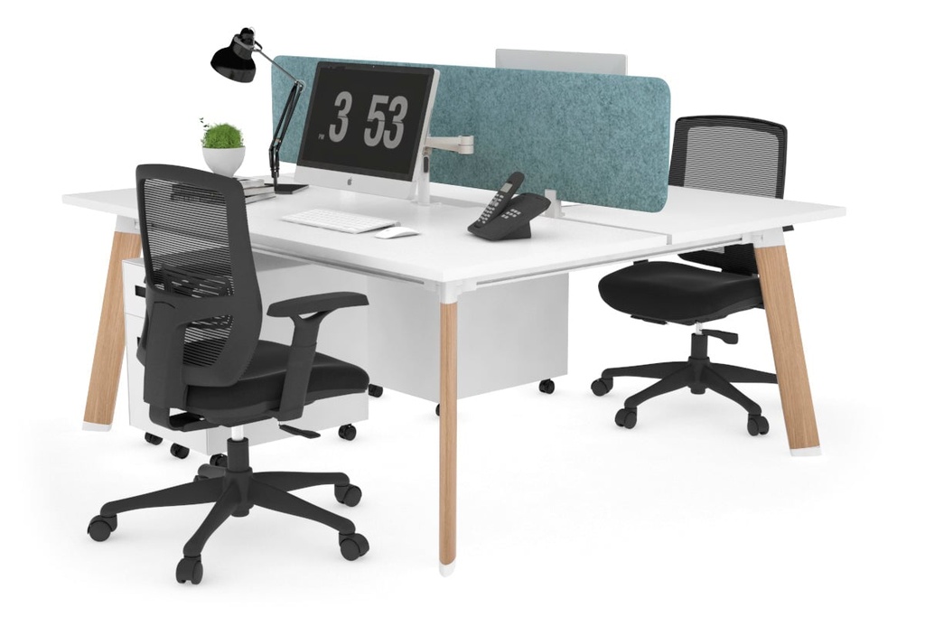 [STNP216PT,NONE|998,0()] Switch - 2 Person Workstation Wood Imprint Frame [1600L x 800W with Cable Scallop]