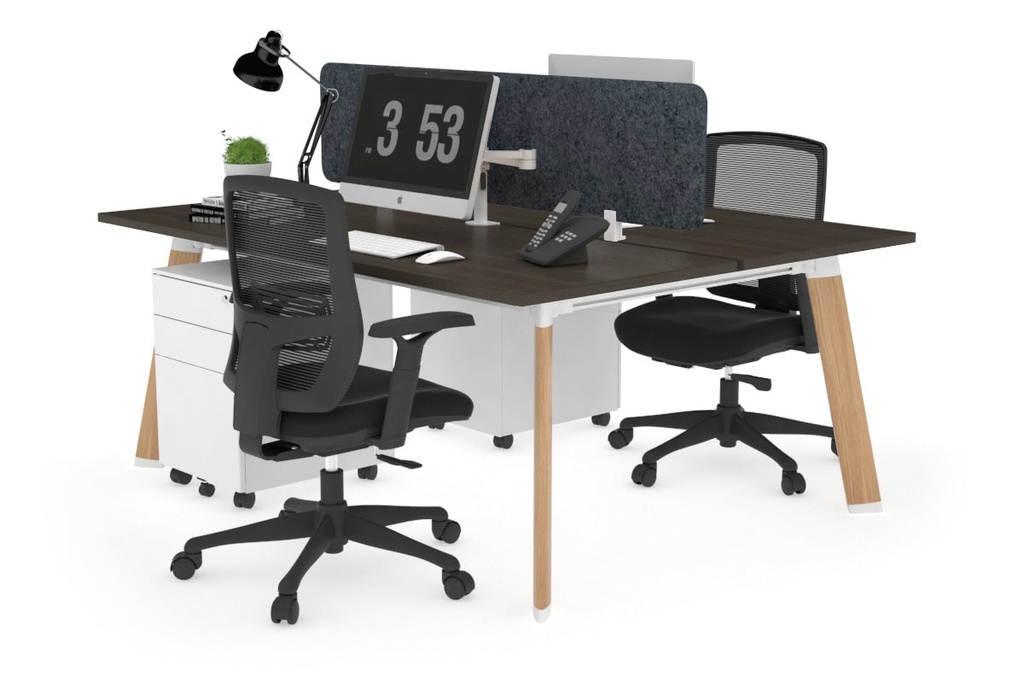 [STNP2187PT,NONE|1010,0()] Switch - 2 Person Workstation Wood Imprint Frame [1800L x 700W]