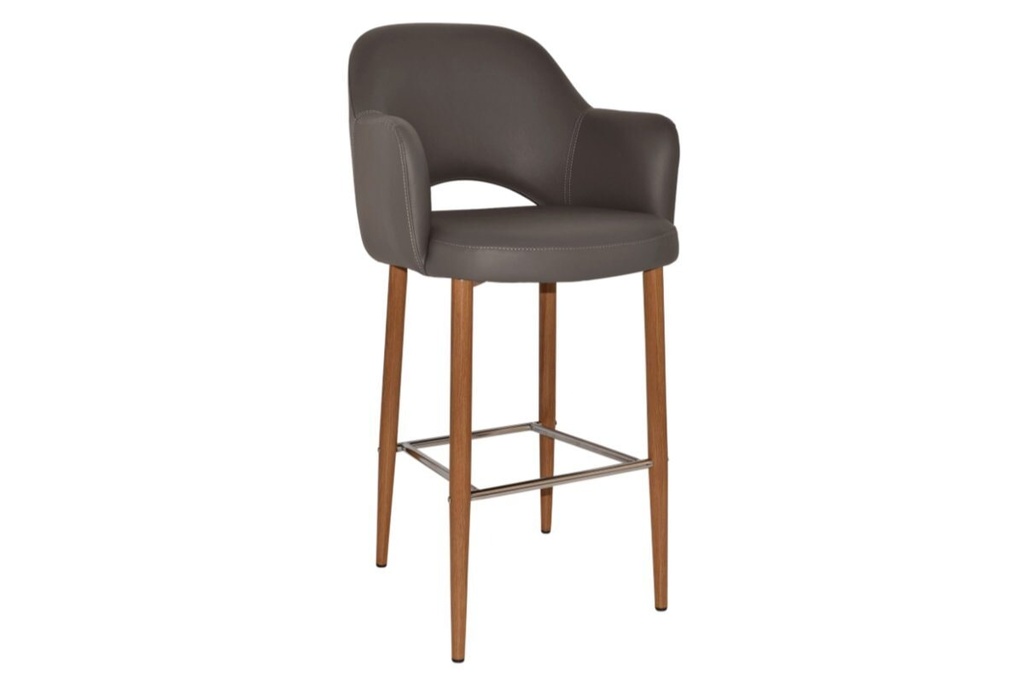 [TALAAR75MELOVCC|474()] EZ Hospitality Avalon Stool Light oak with Arms - 750mm Seat Height