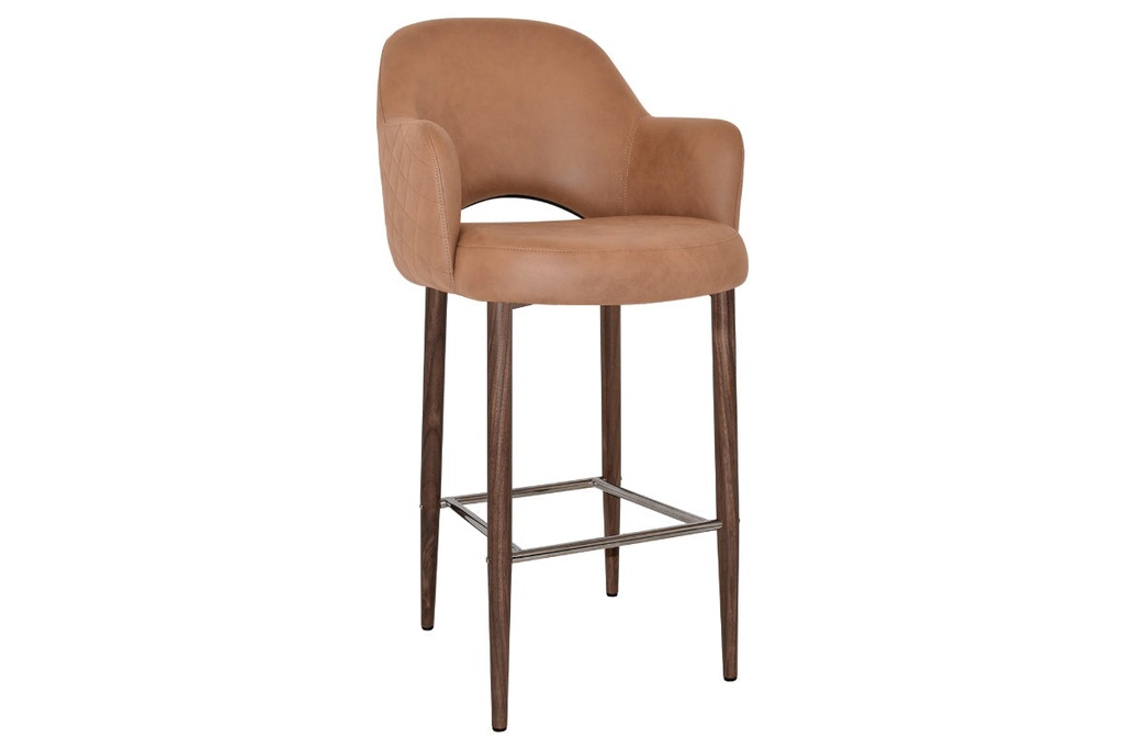 [TALAAR75MELWPTA|495()] EZ Hospitality Avalon Stool Light Walnut with Arms - 750mm Seat Height