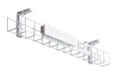 CMS Cable Management Basket Single Metal+Tray Includes 4 Power 2 Data [1250W x 105H]