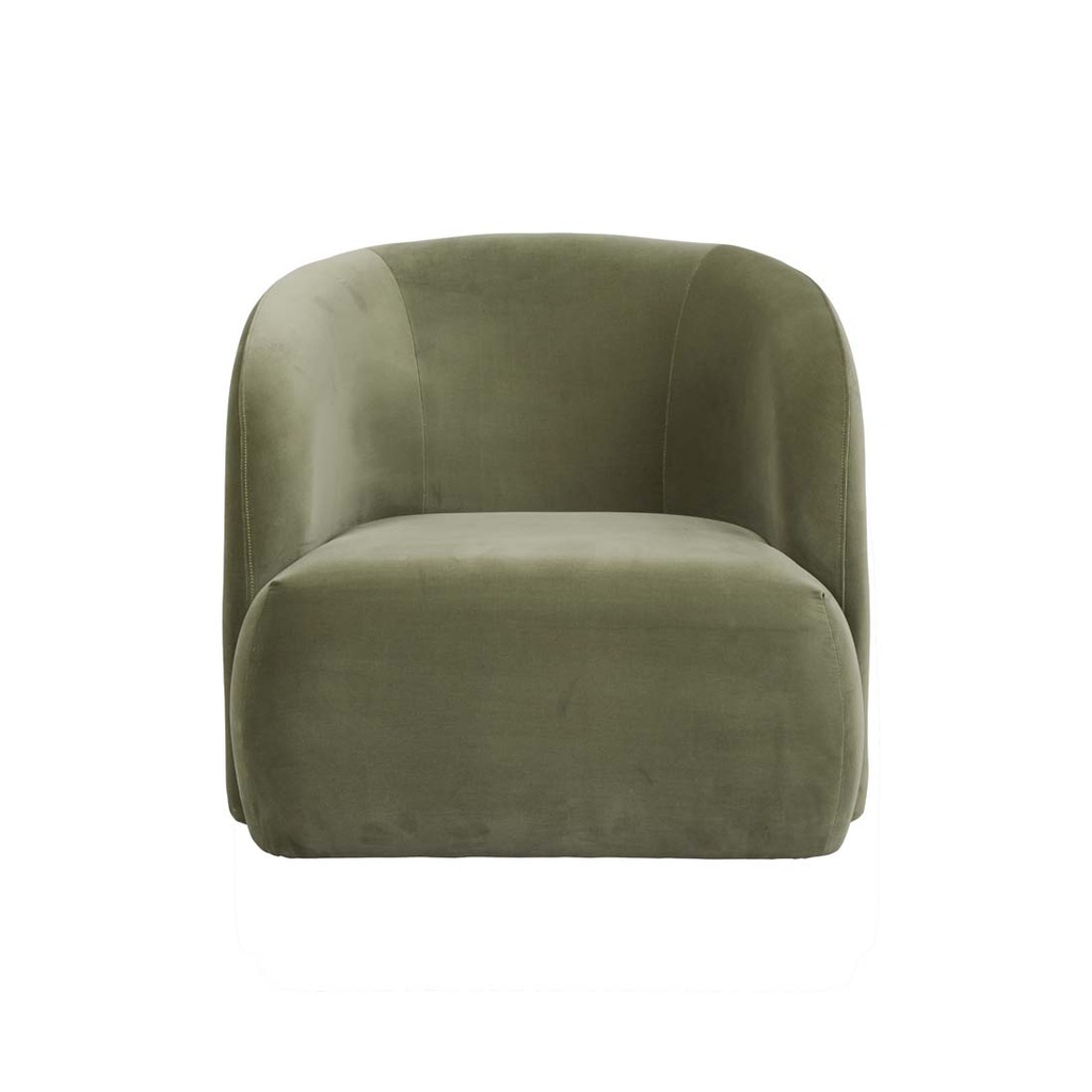 [KENNEDY-BECKETT-SOFA-CHAIR-OLIVE-GREEN-VELVET-SOF-KEN-BEC1S] Kennedy Beckett Sofa Chair - Olive Green Velvet
