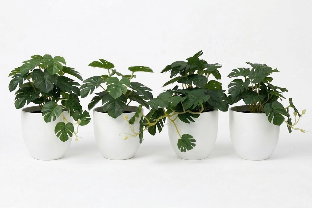 [WYP-PP-009-WT|79()] Artificial Monstera Plants - Pack of 4