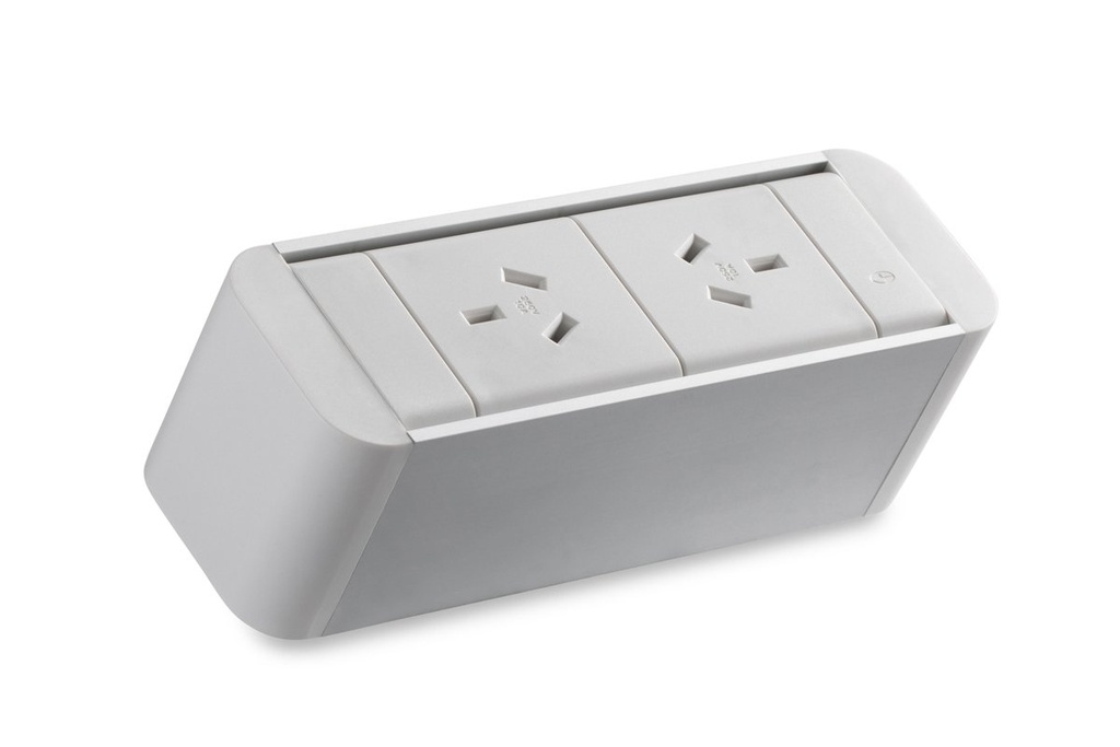 [Z02R00WT,NONE,NONE|206,0,0()] CMS Zeus Rail White - Above Desk Power [2 Power]