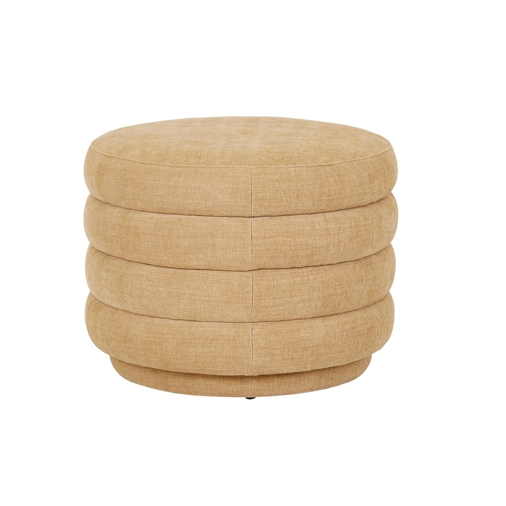[KENNEDY-RIBBED-MEDIUM-ROUND-OTTOMAN-COPELAND-HONEY-OTT-KEN-RIB-RD-MD] Kennedy Ribbed Medium Round Ottoman - Copeland Honey
