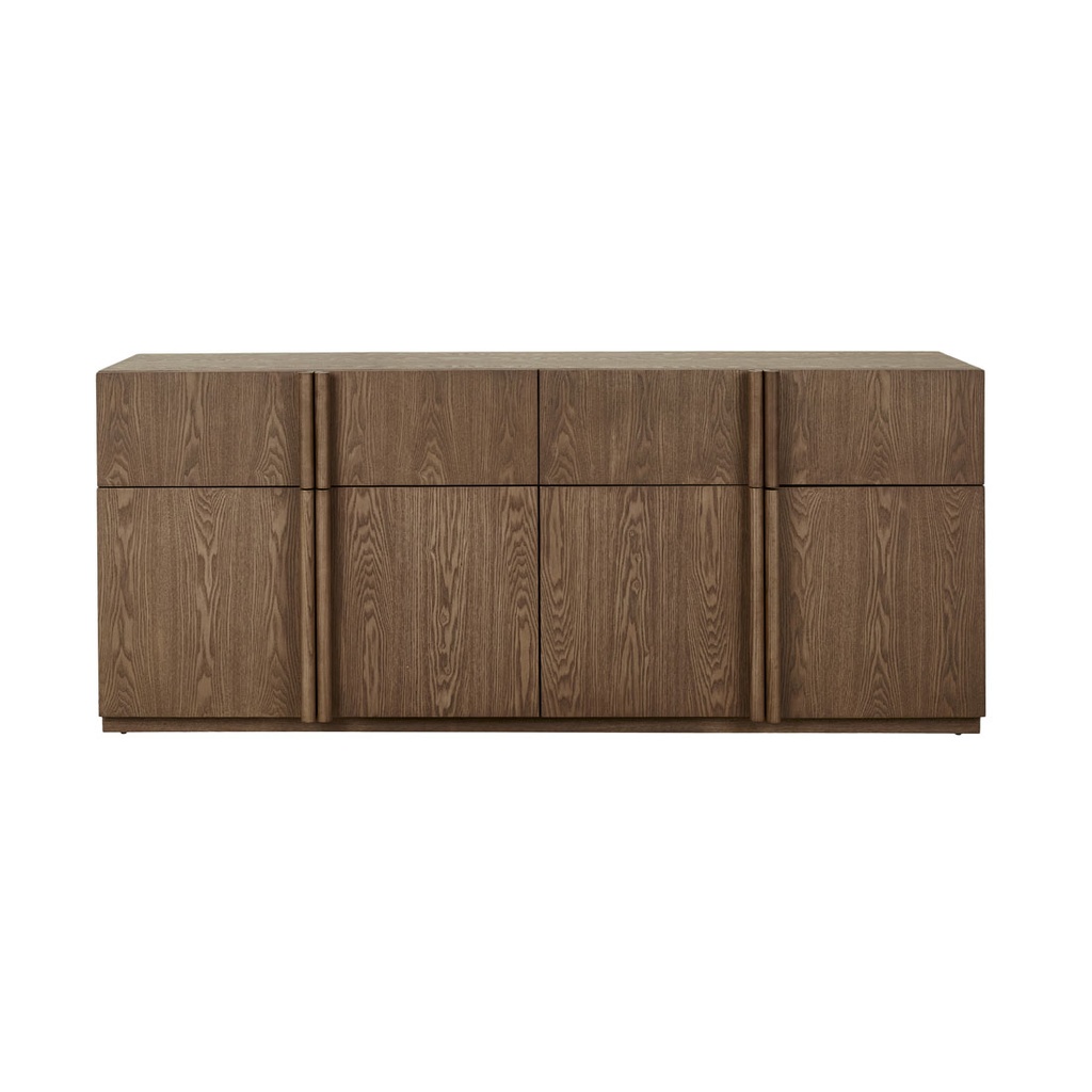 [KIN-2-DRAWER-4-DOOR-BUFFET-SMOKED-ASH-BUF-KIN-2DW4DR] Kin 2 Drawer 4 Door Buffet - Smoked Ash
