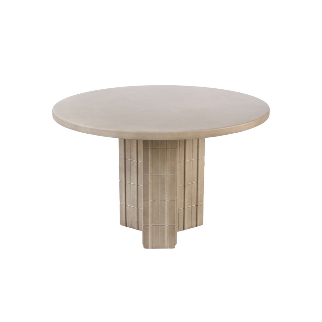 [LAGOS-ROUND-DINING-TABLE-MATT-SAVANNA-DT-LAGOS-RND-X] Lagos Round Dining Table - Matt Savanna
