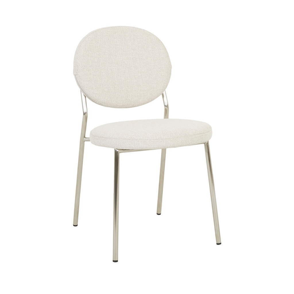 [LAYLAH-LOOP-DINING-CHAIR-SANDCASTLE-TWEED-CHROME-CH-LAY-CHROME] Laylah Loop Dining Chair - Sandcastle Tweed - Chrome