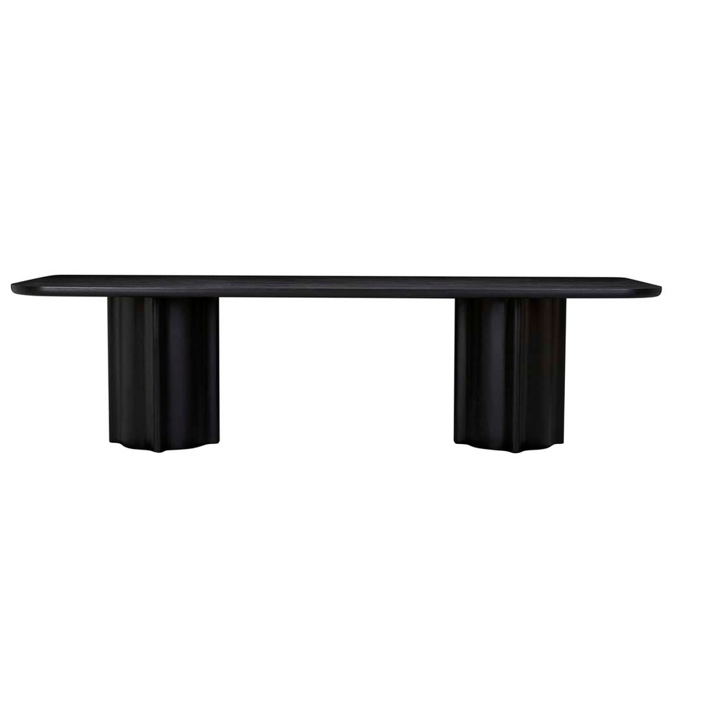 [LEON-DINING-TABLE-MATT-BLACK-OAK-DT-LEON-X] Leon Dining Table - Matt Black Oak