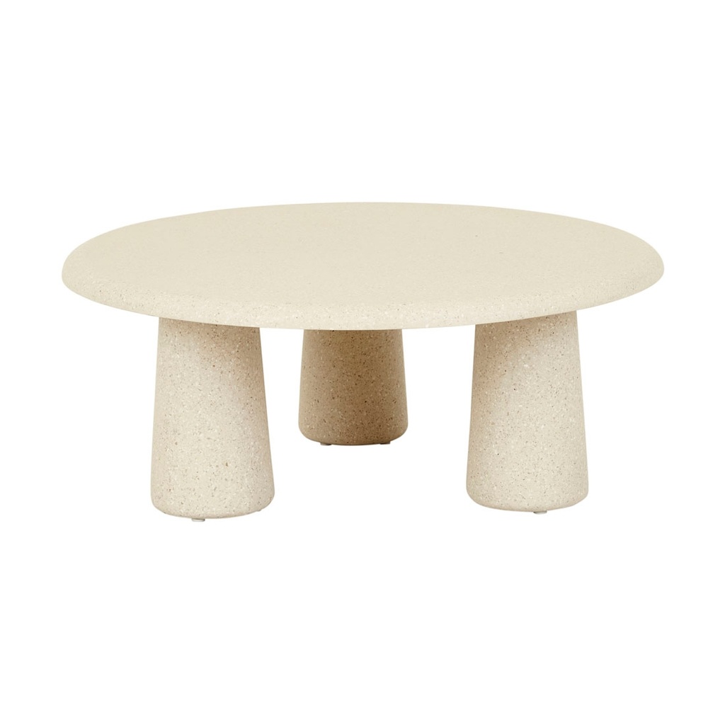[LIVORNO-PORCINI-RND-COFFEE-TBL-SAND-FLECK-CTO-LIV-POR] Livorno Porcini Round Coffee Table - Sand Fleck