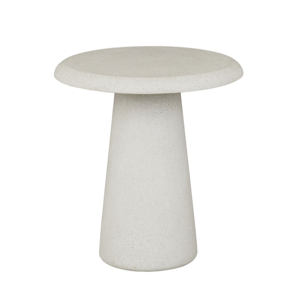 [LIVORNO-PORCINI-RND-SIDE-TBL-GREY-SPECKLE-LTO-LIV-POR] Livorno Porcini Round Side Table - Grey Speckle