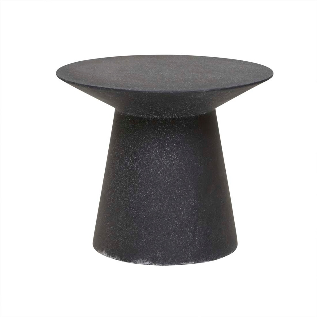 [LIVORNO-ROUND-SIDE-TABLE-BLACK-SPECKLE-LT-LIV-RND] Livorno Round Side Table - Black Speckle