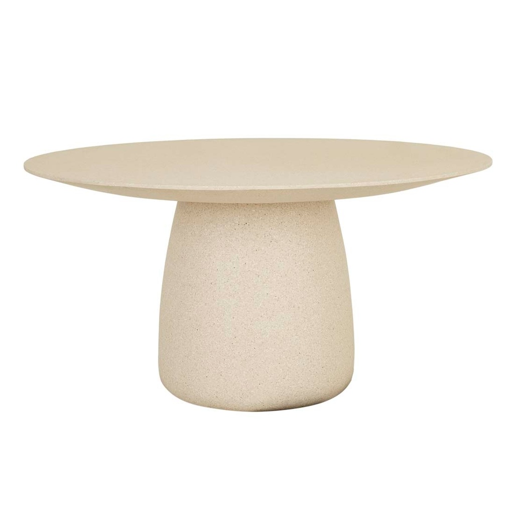 [LIVORNO-SPHERE-DINING-TABLE-SAND-FLECK-DT-LIV-SPH-X] Livorno Sphere Dining Table - Sand Fleck