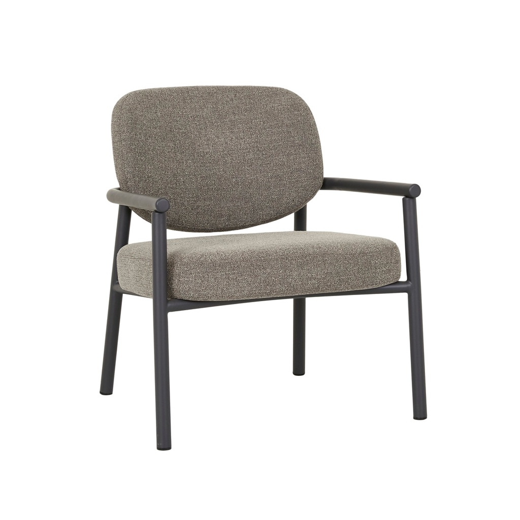 [LORI-METAL-OCCASIONAL-CHAIR-CINDER-SPECKLE-MATT-GRAPHITE-CH-LORI-MET-OCC-MATT-GRAPHITE] Lori Metal Occasional Chair - Cinder Speckle - Matt Graphite