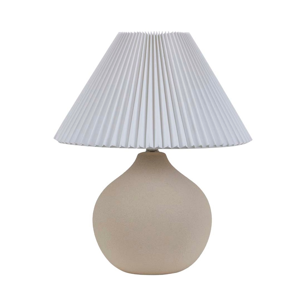 [LORNE-BALL-TABLE-LAMP-NUDE-SAND-WHITE-LAMP-LORNE-BALL-TBL-WHITE] Lorne Ball Table Lamp - Nude Sand - White