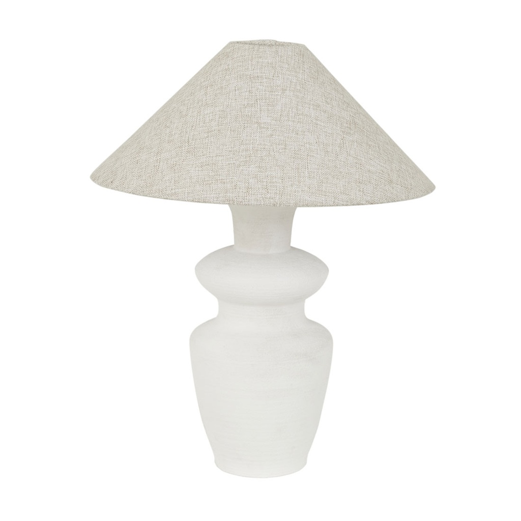 [LORNE-BRONTE-TABLE-LAMP-OATMEAL-RUSTIC-WHITE-LAMP-LORNE-BRONT-TBL-RUSTIC-WHITE] Lorne Bronte Table Lamp - Oatmeal - Rustic White