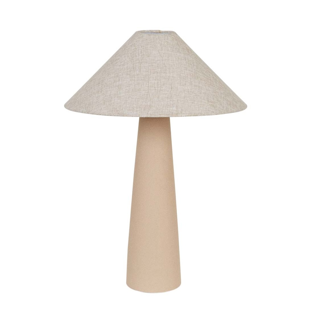 [LORNE-CANOPY-TABLE-LAMP-MATT-SAND-OATMEAL-LAMP-LORNE-CPY-TBL-OATMEAL] Lorne Canopy Table Lamp - Matt Sand - Oatmeal