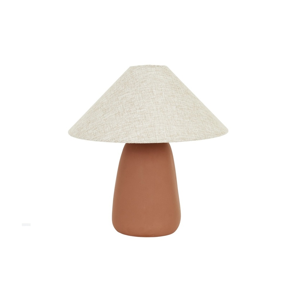 [LORNE-PEBBLE-SMALL-TABLE-LAMP-TERRACOTTA-OAT-LAMP-LORNE-PEB-TBL-SM-OAT] Lorne Pebble Small Table Lamp - Terracotta - Oat