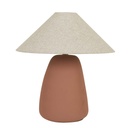 Lorne Pebble Large Table Lamp - Terracotta - Oat
