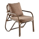 Rebecca Occasional Chair - Quoll Speckle - Antique Brown Rattan