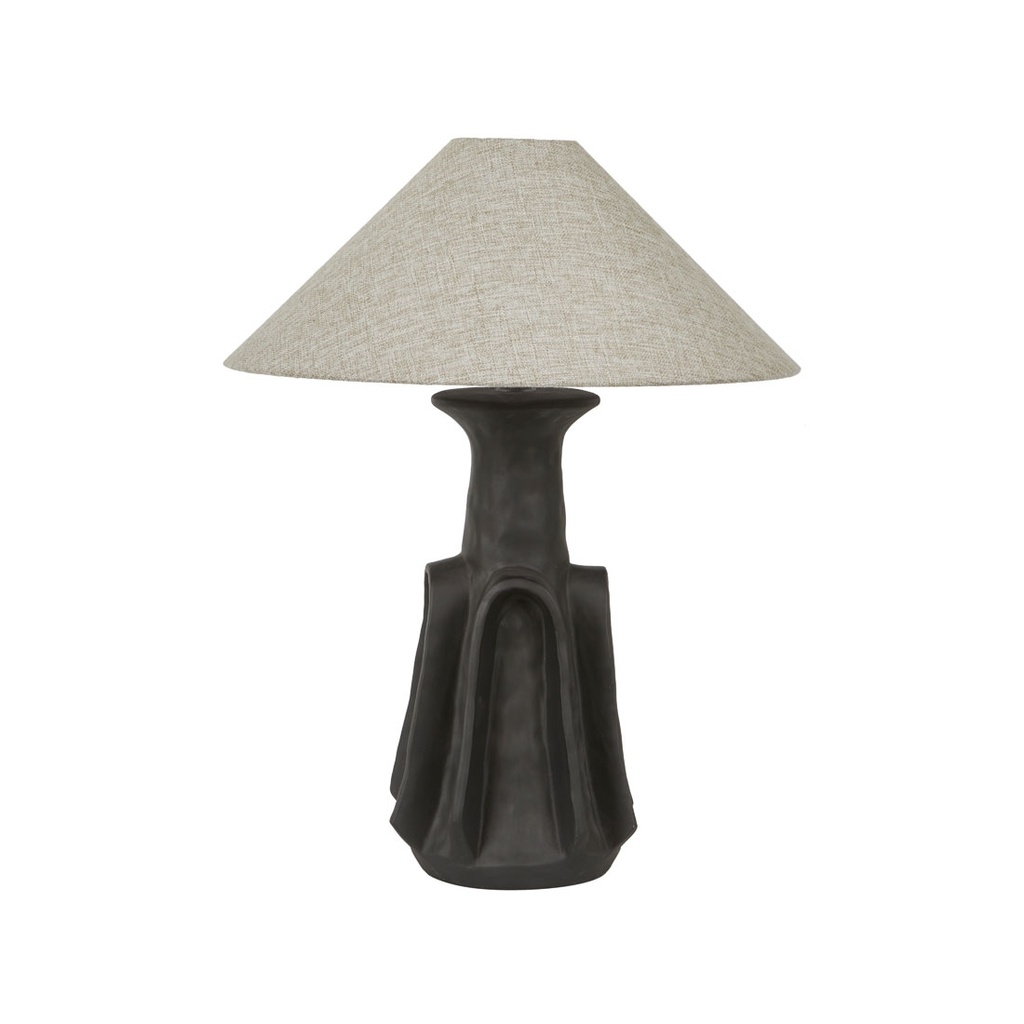 [LORNE-RIDGE-TABLE-LAMP-ONYX-OATMEAL-LAMP-LORNE-RDG-TBL-OATMEAL] Lorne Ridge Table Lamp - Onyx - Oatmeal