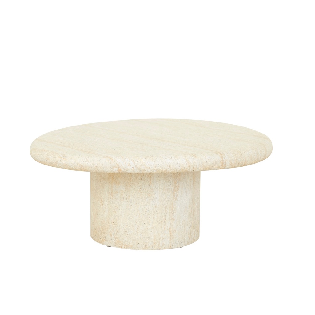 [LUCIA-CURVE-COFFEE-TABLE-FAUX-NATURAL-TRAVERTINE-CTO-LUCIA-CRV] Lucia Curve Coffee Table - Faux Natural Travertine
