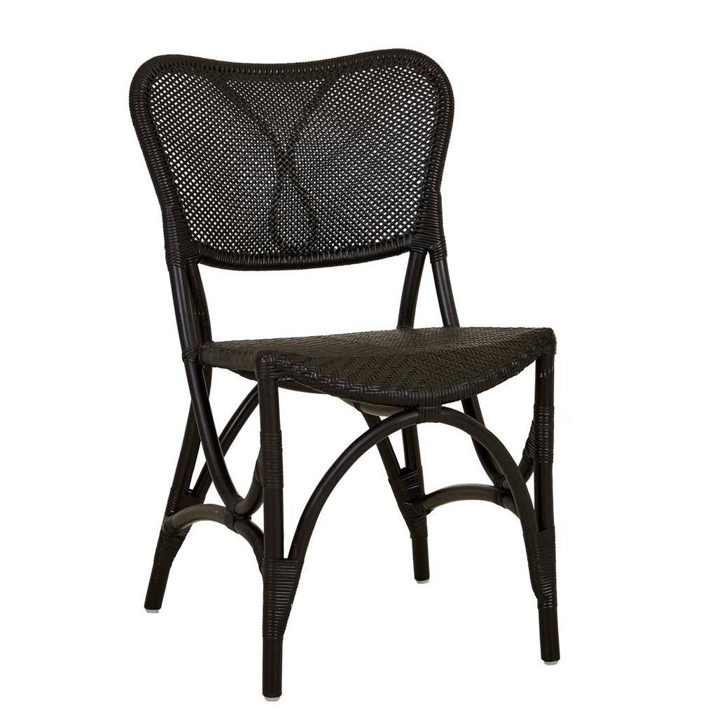 [LUELLA-DINING-CHAIR-BLACK-RATTAN-CH-LUE] Luella Dining Chair - Black Rattan