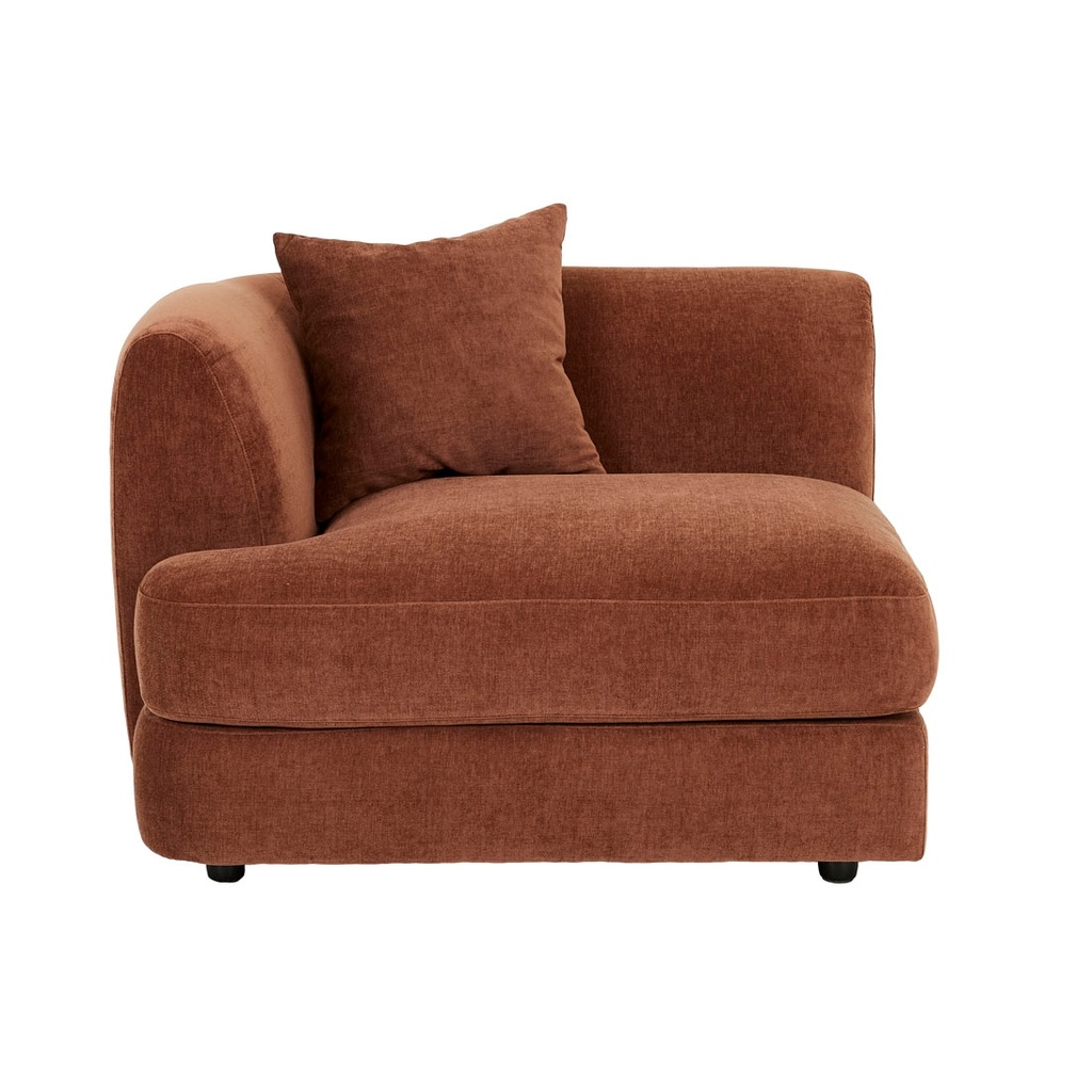 [MADRID-CURVE-1-SEATER-LEFT-ARM-SOFA-CHESTNUT-SOF-MAD-CRV1S-LFT-CHSNT] Madrid Curve 1 Seater Left Arm Sofa - Chestnut