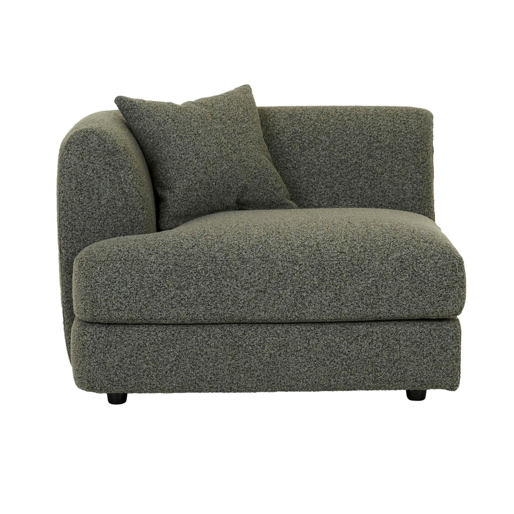[MADRID-CURVE-1-SEATER-LEFT-ARM-SOFA-GREEN-BOUCLE-SOF-MAD-CRV1S-LFT-GNBC] Madrid Curve 1 Seater Left Arm Sofa - Green Boucle