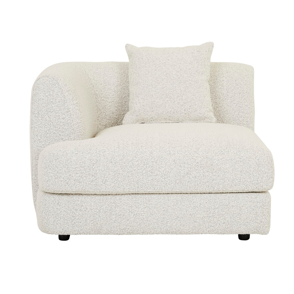 [MADRID-CURVE-1-SEATER-LEFT-ARM-SOFA-GREY-SPECKLE-BOUCLE-SOF-MAD-CRV1S-LFT-GYSBC] Madrid Curve 1 Seater Left Arm Sofa - Grey Speckle Boucle