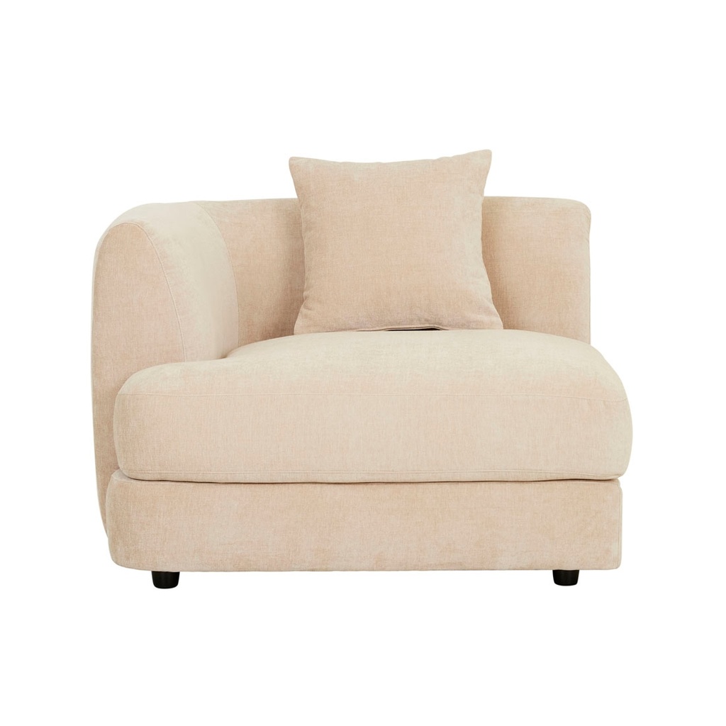 [MADRID-CURVE-1-SEATER-LEFT-ARM-SOFA-SOFT-WHEAT-SOF-MAD-CRV1S-LFT-SFWH] Madrid Curve 1 Seater Left Arm Sofa - Soft Wheat