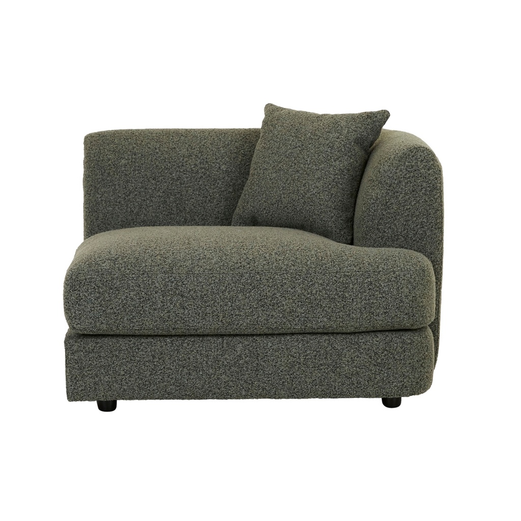 [MADRID-CURVE-1-SEATER-RIGHT-ARM-SOFA-GREEN-BOUCLE-SOF-MAD-CRV1S-RIT-GNBC] Madrid Curve 1 Seater Right Arm Sofa - Green Boucle