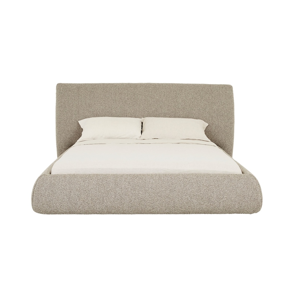 [MADRID-CURVE-BED-MERCURY-BOUCLE-BED-MAD-CRV-X] Madrid Curve Bed - Mercury Boucle