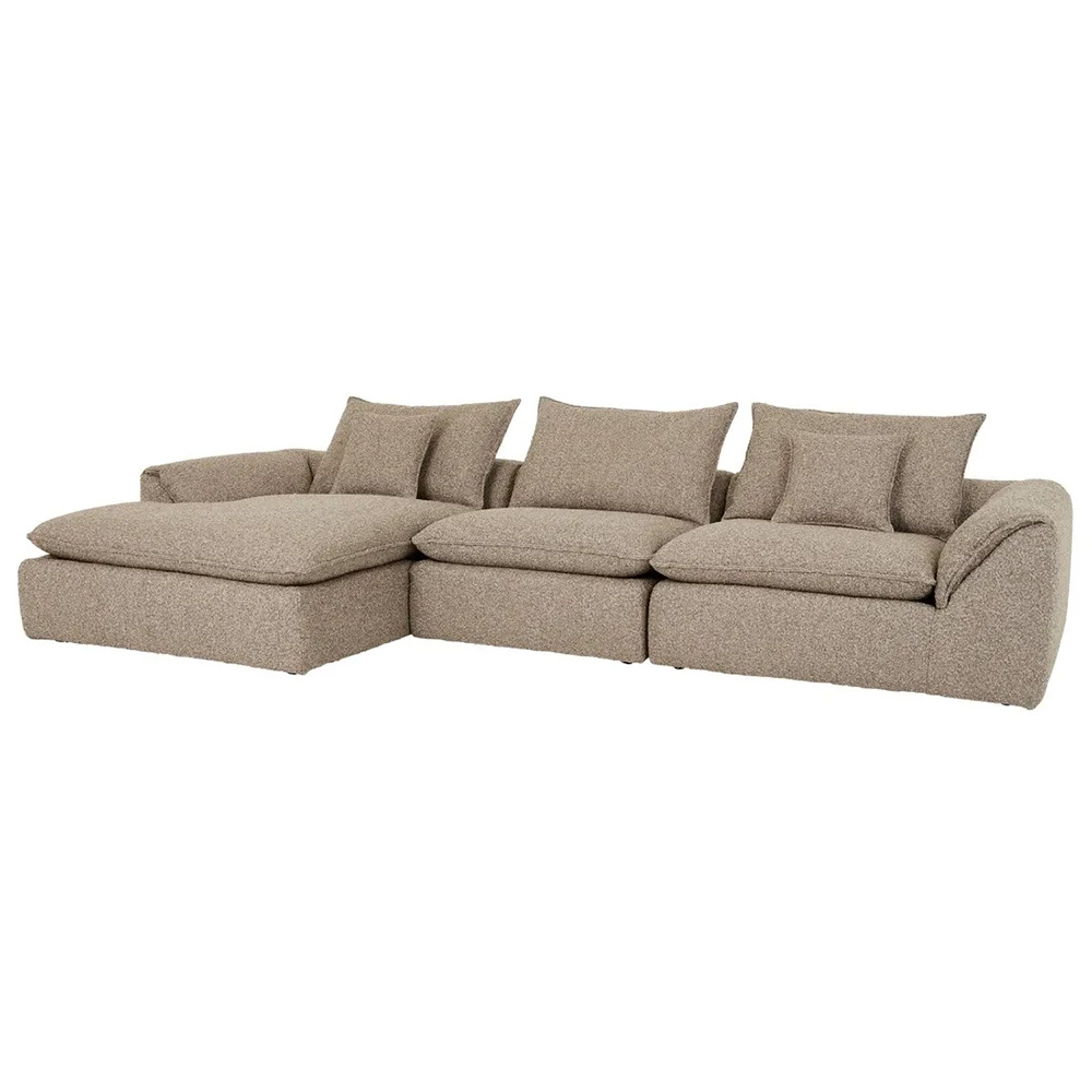 [SOF-MAD-FOLD-3S-CTR-LCH-RARM-MCYBC] Madrid Fold 3-Seater Sofa with Left Chaise - Mercury Boucle