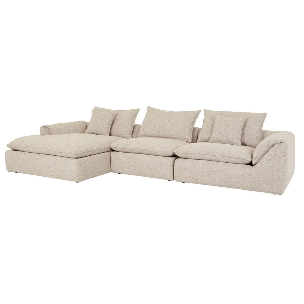 [SOF-MAD-FOLD-3S-CTR-LCH-RARM-TPCA] Madrid Fold 3-Seater Sofa with Left Chaise - Tapioca
