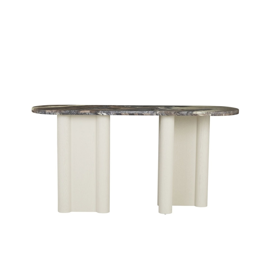 [MAGNUS-CONSOLE-MATT-STORM-MARBLE-PORCELAIN-CONS-MAG-MAR-PORCELAIN] Magnus Console Table - Matt Storm Marble - Porcelain