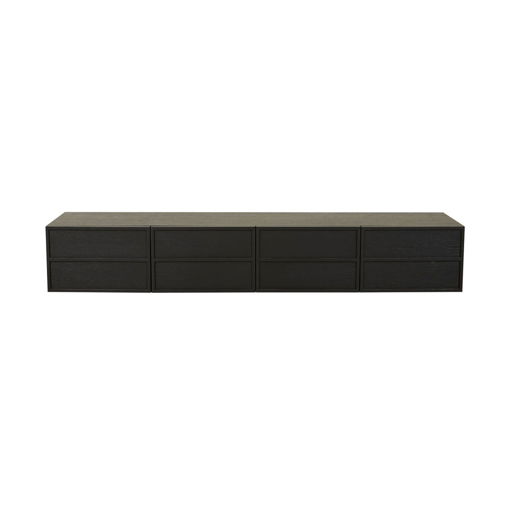 [MARCEL-ENTERTAINMENT-UNIT-MATT-BLACK-OAK-TV-MARCEL-X] Marcel Entertainment Unit - Matt Black Oak