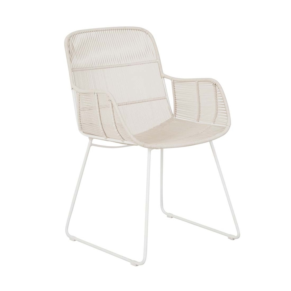 [MARINA-LAZE-DINING-ARMCHAIR-CHALK-WHITE-CH-MARI-LAZE-WHITE] Marina Laze Dining Armchair - Chalk - White