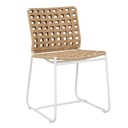 Marina Square Dining Chair - NATURAL - White